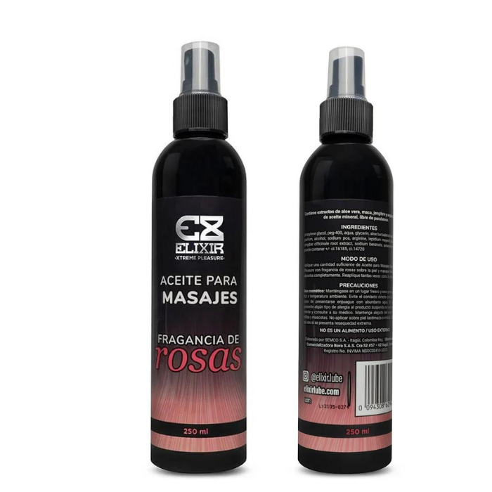 Aceite Para Masajes Elixir Rosas 250 Ml